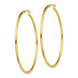 Sterling Silver Hoop Earrings, Gold Plated Medium Round Design with Polished Finish