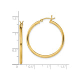 Sterling Silver Gold Plated Hoop Earrings, Classic Polished Round Tube Design for Women
