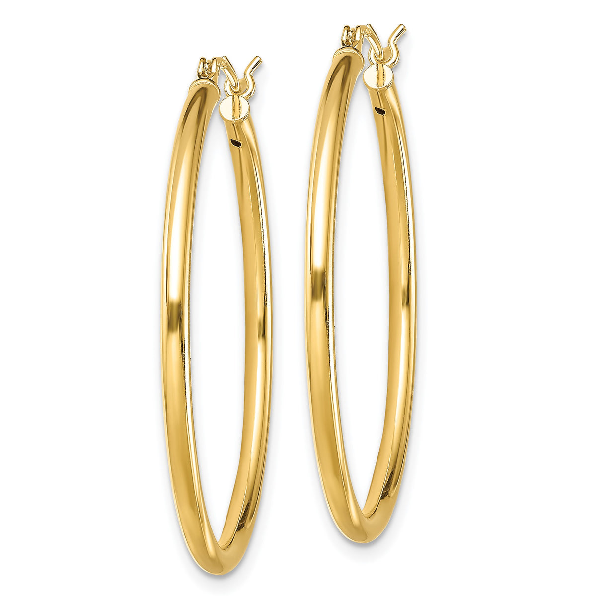 Sterling Silver Hoop Earrings, Gold Plated Round Tube Design, Sleek Minimalist Style for Women