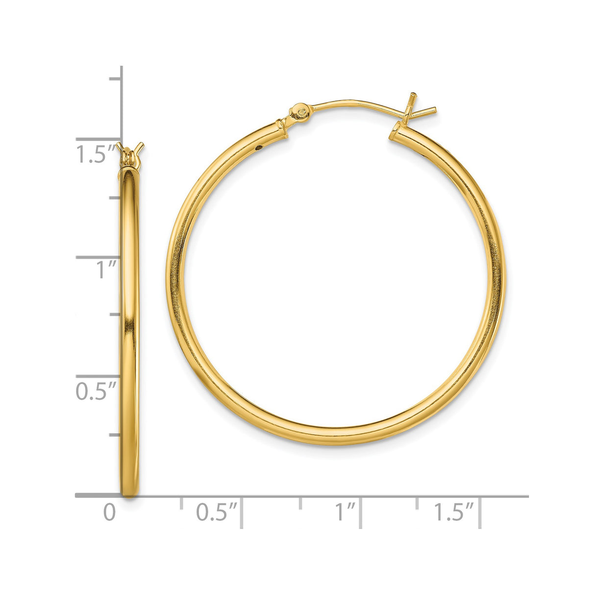 Sterling Silver Hoop Earrings, Gold Plated Round Tube Design, Sleek Minimalist Style for Women
