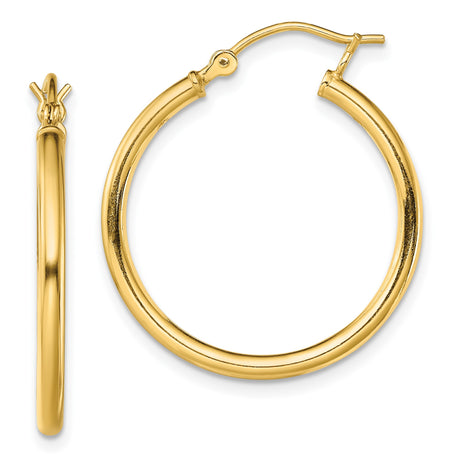 Sterling Silver Gold Plated Hoop Earrings, Classic Polished Finish, Lightweight Modern Design