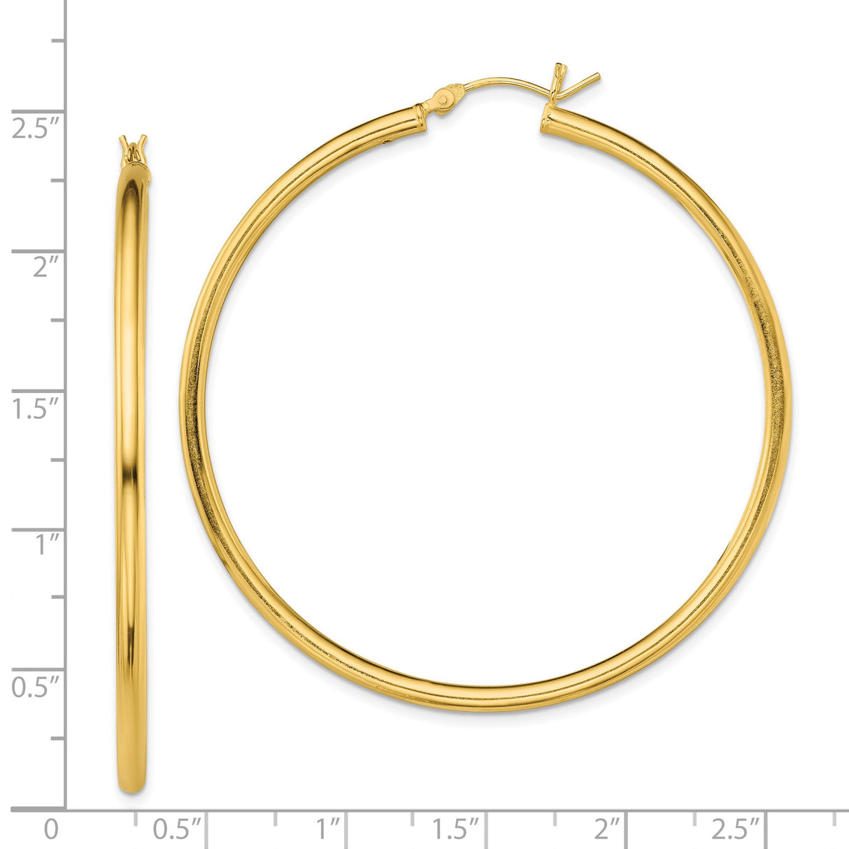 Sterling Silver Hoop Earrings, Gold Plated Classic Round Tube Design for Women