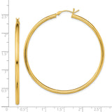 Sterling Silver Hoop Earrings, Gold Plated Classic Round Tube Design for Women