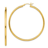 Sterling Silver Hoop Earrings, Gold Plated Classic Round Tube Design for Women