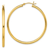 Sterling Silver Hoop Earrings with Smooth Finish, Classic Gold Plated Round Tube Design for Women