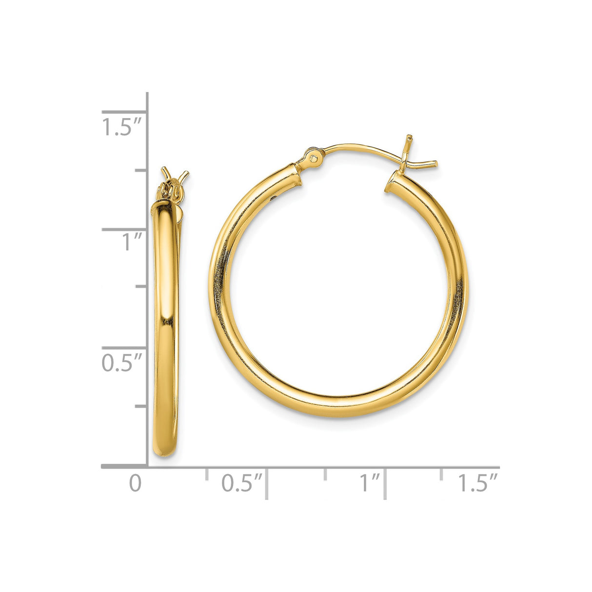 Sterling Silver Hoop Earrings, Gold Plated Round Hoops with Minimalist Polished Design