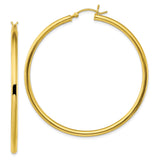Sterling Silver Hoop Earrings, Gold Plated Classic Round High Polish Design, Sleek Minimalist Style