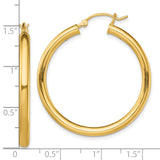 Sterling Silver Gold Plated Hoop Earrings, Smooth Polished Finish, Lightweight Round Design