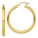 Sterling Silver Gold Plated Hoop Earrings, Smooth Polished Finish, Lightweight Round Design