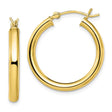 Sterling Silver Hoop Earrings, Gold Plated Round Tube Design, Lightweight and Polished Finish