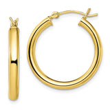 Sterling Silver Hoop Earrings, Gold Plated Round Tube Design, Lightweight and Polished Finish