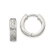 Sterling Silver Floral Cutout Hoop Earrings, Lightweight Openwork Mosaic Design