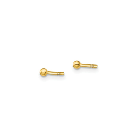 Sterling Silver Nose Pin, Gold-Plated Ball Stud, Minimalist Dainty Design for Women