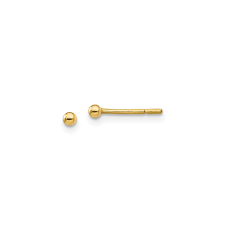 Sterling Silver Nose Pin, Gold-Plated Ball Stud, Minimalist Dainty Design for Women