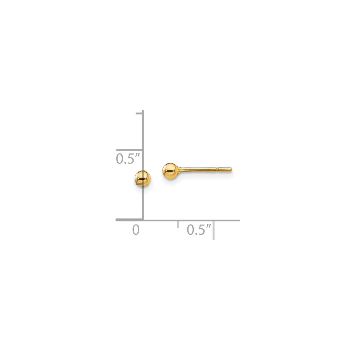 Sterling Silver Gold Plated Ball Stud Earrings, Classic Polished Round Design, Minimalist Style
