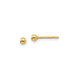 Sterling Silver Gold Plated Ball Stud Earrings, Classic Polished Round Design, Minimalist Style