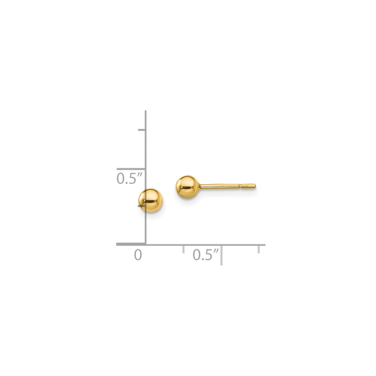 Sterling Silver Stud Earrings, Polished Gold Plated Ball Design, Minimalist Sphere Style for Women