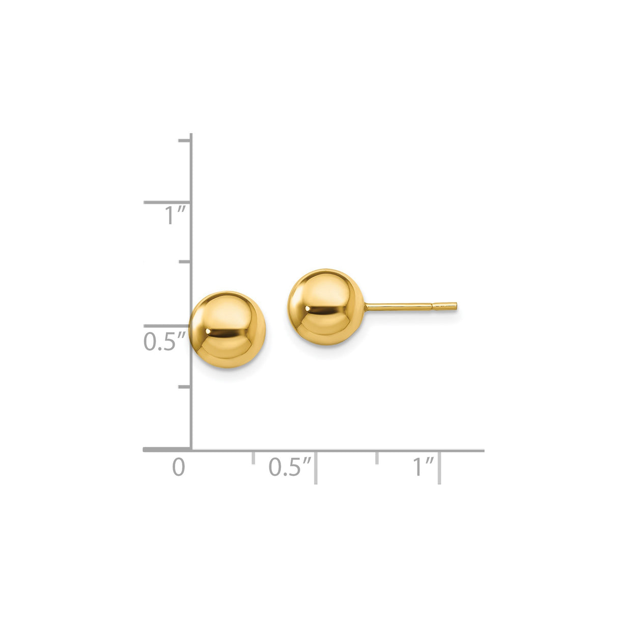 Sterling Silver Gold Plated Ball Stud Earrings, Polished Minimalist Design for Women
