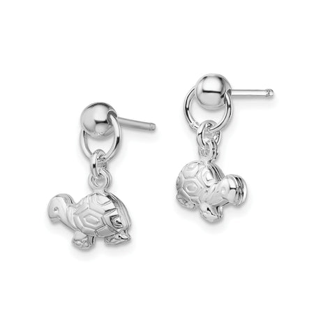 Sterling Silver Turtle Dangle Earrings for Women and Girls