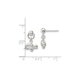 Sterling Silver Turtle Dangle Stud Earrings, Ocean Animal Theme for Women and Girls