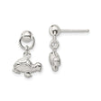 Sterling Silver Turtle Dangle Stud Earrings, Ocean Animal Theme for Women and Girls