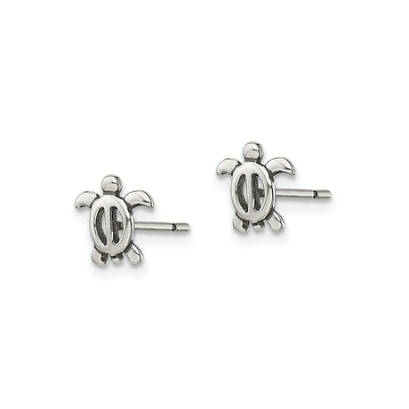Sterling Silver Sea Turtle Stud Earrings Lightweight Girls