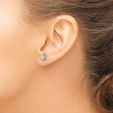Sterling Silver Sea Turtle Stud Earrings Textured Design