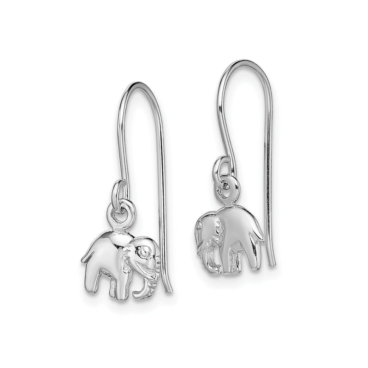 Sterling Silver Elephant Dangle Earrings, Symbol of Strength and Wisdom, Boho Yoga-Inspired Jewelry