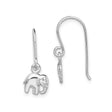 Sterling Silver Elephant Dangle Earrings, Symbol of Strength and Wisdom, Boho Yoga-Inspired Jewelry