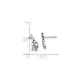Sterling Silver Giraffe Stud Earrings, Animal Shaped Safari Jewelry for Women and Girls