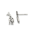 Sterling Silver Giraffe Stud Earrings, Animal Shaped Safari Jewelry for Women and Girls