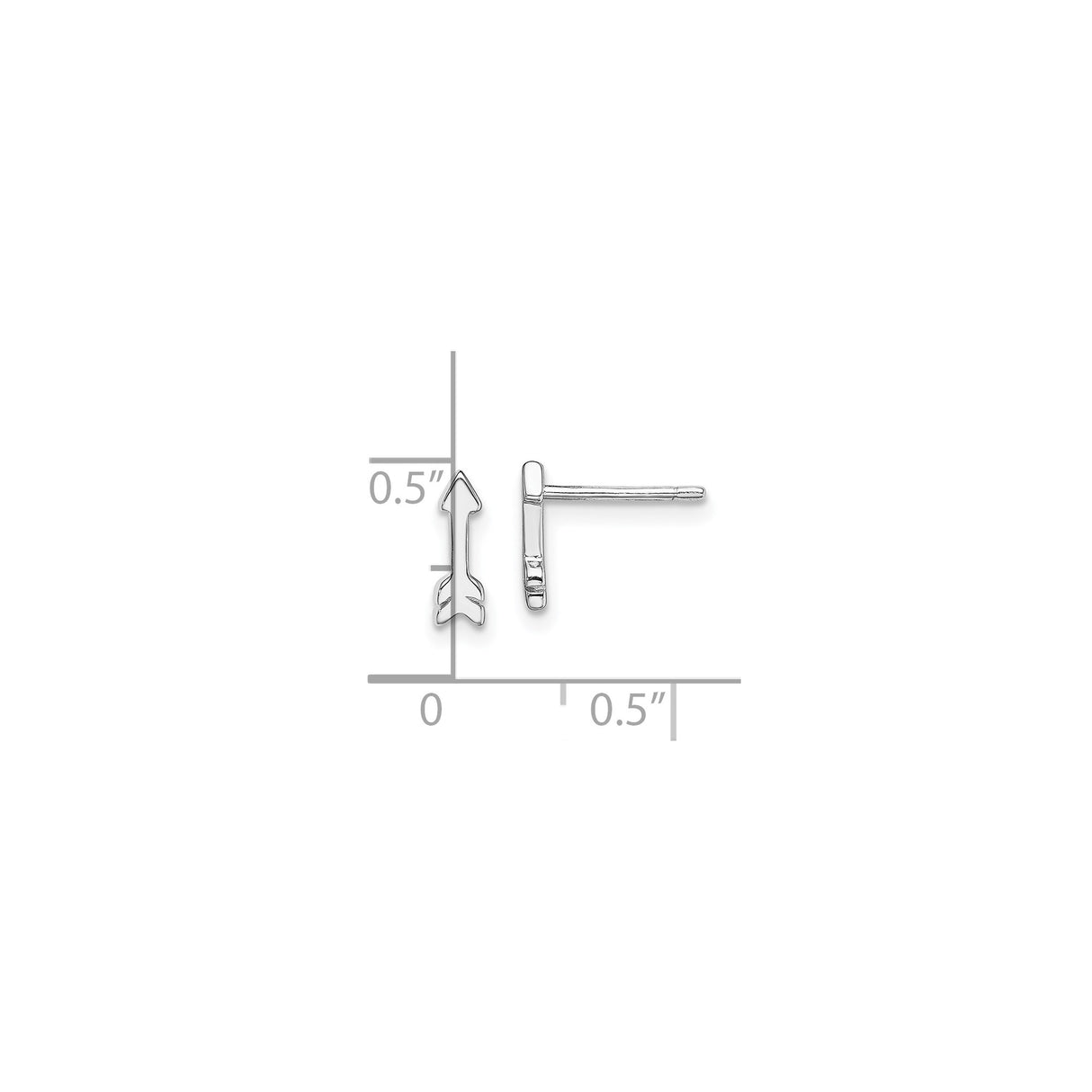 Sterling Silver Arrow Stud Earrings, Minimalist Directional Design, Boho Unisex Style