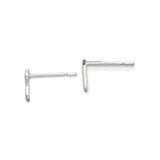 Sterling Silver Music Note Stud Earrings with Eighth and Sixteenth Note Design