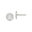 Sterling Silver Tree of Life Stud Earrings for Women with Round Cutout Design, Lightweight Nature Jewelry Symbolizing Balance and Growth, Boho Spiritual Silver Studs for Everyday or Yoga Wear
