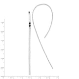 Sterling Silver Threader Earrings, Minimalist Hammered Bar Drop Design for Women