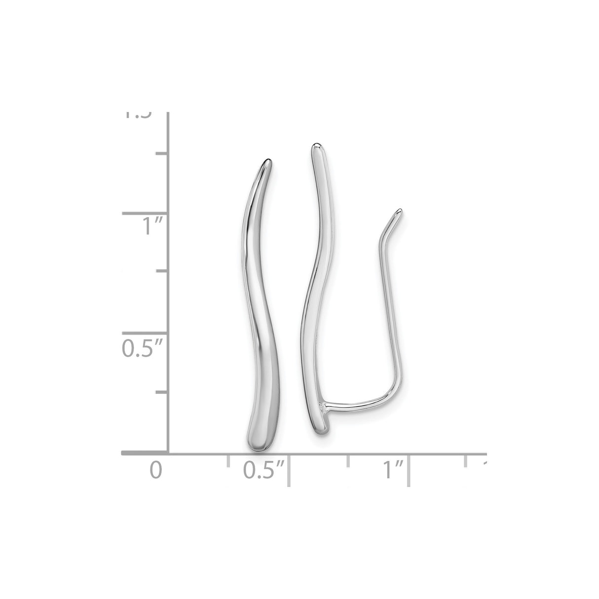 Sterling Silver Threader Earrings, Modern Wave Design, Minimalist Long Drop Style for Women