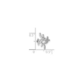 Sterling Silver Leaf Branch Ring With Openwork Vine