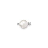 Sterling Silver Pearl Nose Stud Minimalist Round Pearl