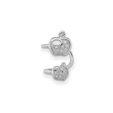 Sterling Silver Marquise Cufflinks With Gemstone Accents