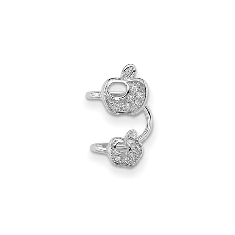 Sterling Silver Marquise Cufflinks With Gemstone Accents