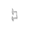Sterling Silver Marquise Shaped Cufflinks for Men with Textured Faces, Gemstone Accents, Polished Curved Bar, Elegant Formalwear Accessory for Weddings, Business Events, Classic Dress Occasions