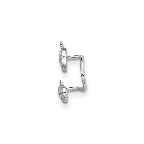 Sterling Silver Marquise Shaped Cufflinks for Men with Textured Faces, Gemstone Accents, Polished Curved Bar, Elegant Formalwear Accessory for Weddings, Business Events, Classic Dress Occasions