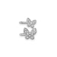 Sterling Silver Wrap Ring with Pavé Crystal Butterfly Design, Adjustable Open Ring for Women, Elegant Fashion Jewelry, Feminine Stackable Ring, Nature Inspired Symbolic Butterfly Motif
