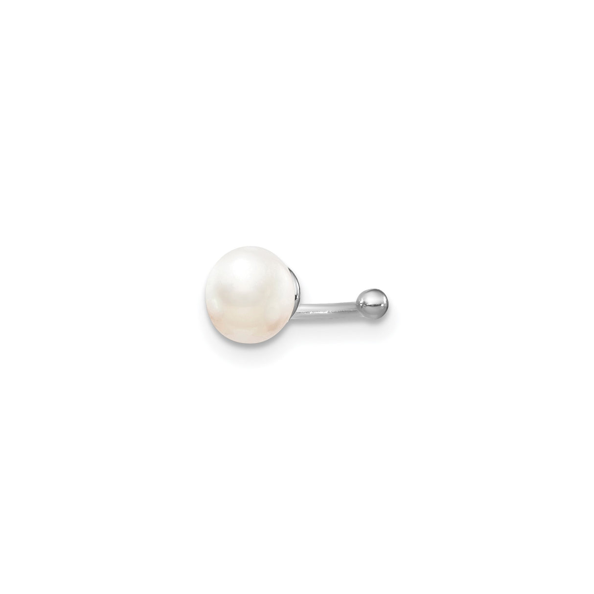 Sterling Silver Pearl Ring With Freshwater Solitaire