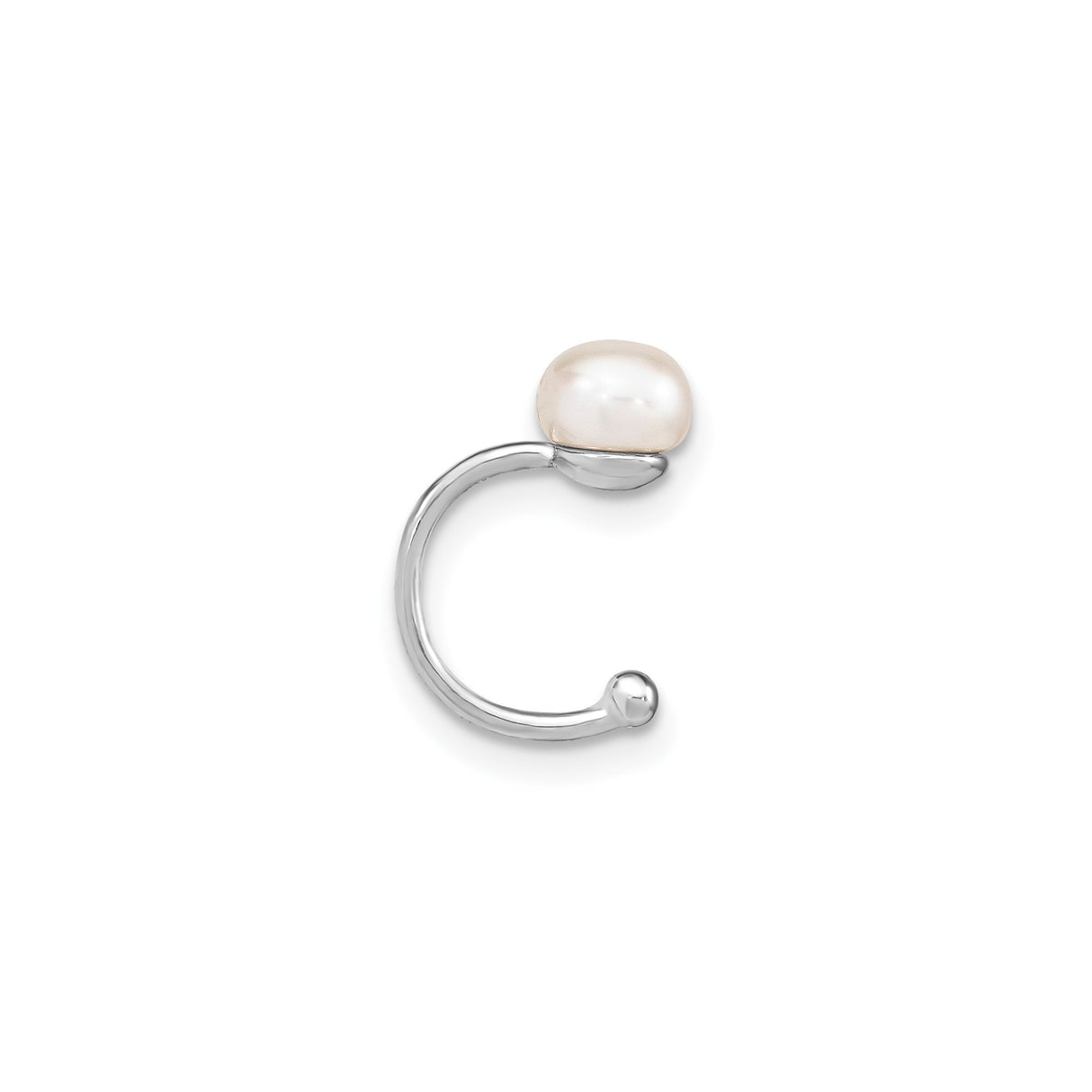 Sterling Silver Pearl Ring With Freshwater Solitaire