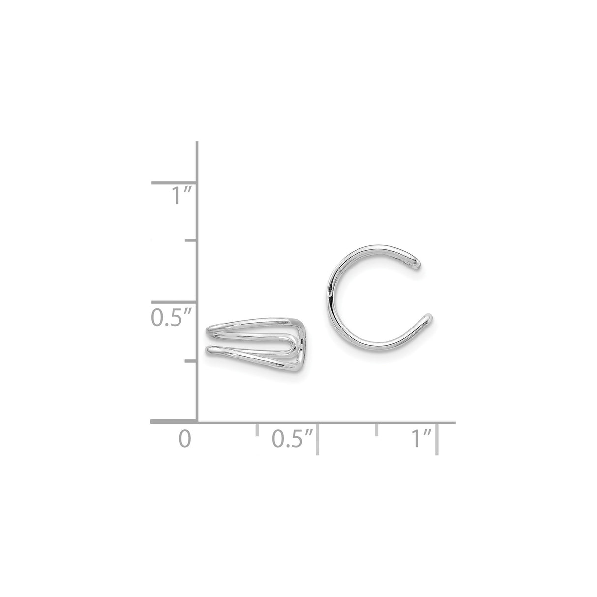 Sterling Silver Adjustable Ear Cuffs Open Minimalist Design