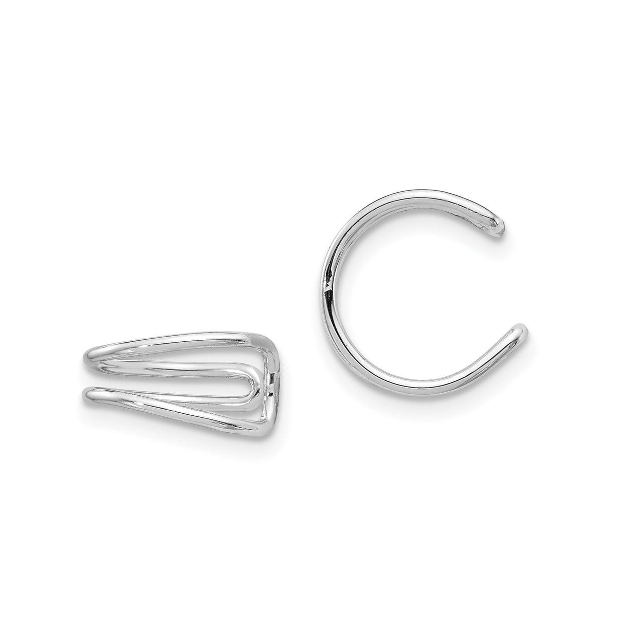 Sterling Silver Ear Cuffs for Women and Men, Adjustable Nonpierced Cuff Earrings with Sleek Open Design, Minimalist Contemporary Jewelry for Everyday Wear, Lightweight Modern Fashion Accessories