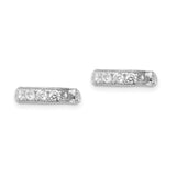 Sterling Silver Pave CZ Ear Cuffs Nonpierced Clip Earrings