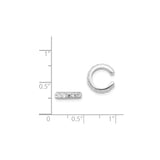 Sterling Silver Pave CZ Ear Cuffs Nonpierced Clip Earrings