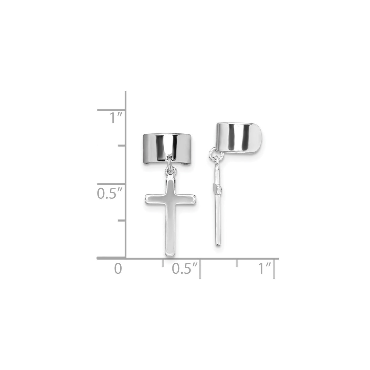 Sterling Silver Cross Pendant Necklace Unisex Minimalist